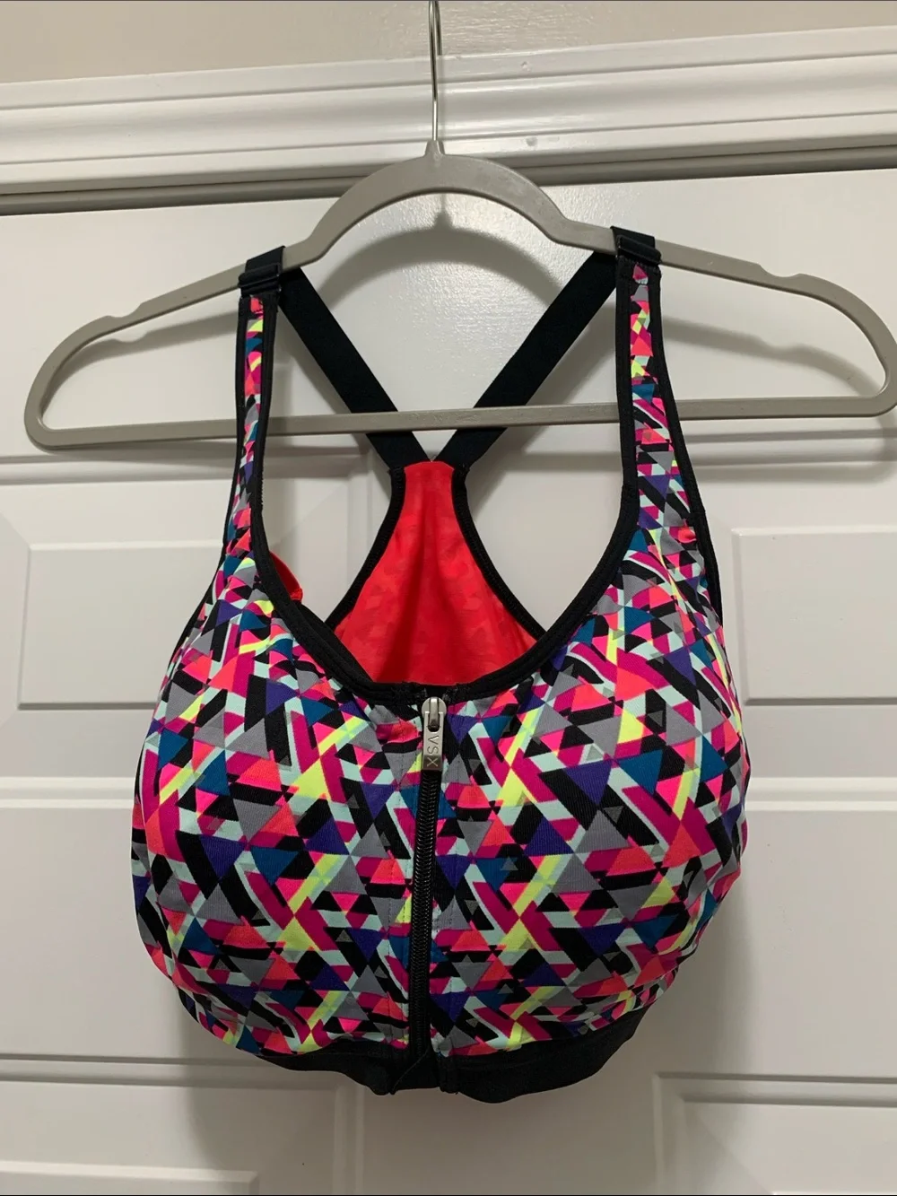3/$15 Victoria's Secret VSX High-Impact Front-Zip Sports Bra - Neon Size 36DD